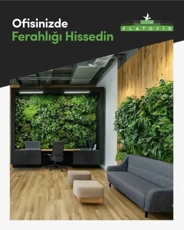 Sinpaş Flatofis için hazırlanan Instagram gönderisi: Ofisinizde ferahlığı hissedin